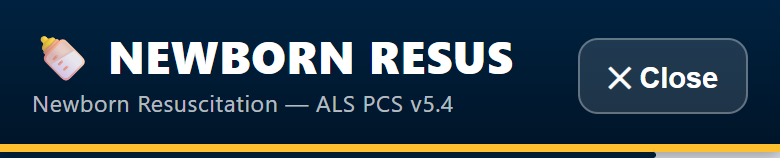 Newborn Resuscitation header — ALS PCS v5.4